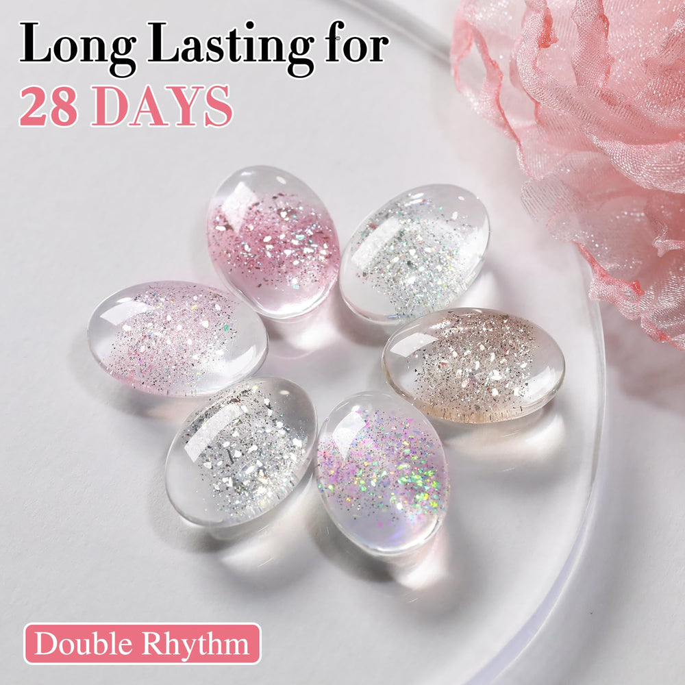 Nail art kit Double Rhythm 6 teintes DIY