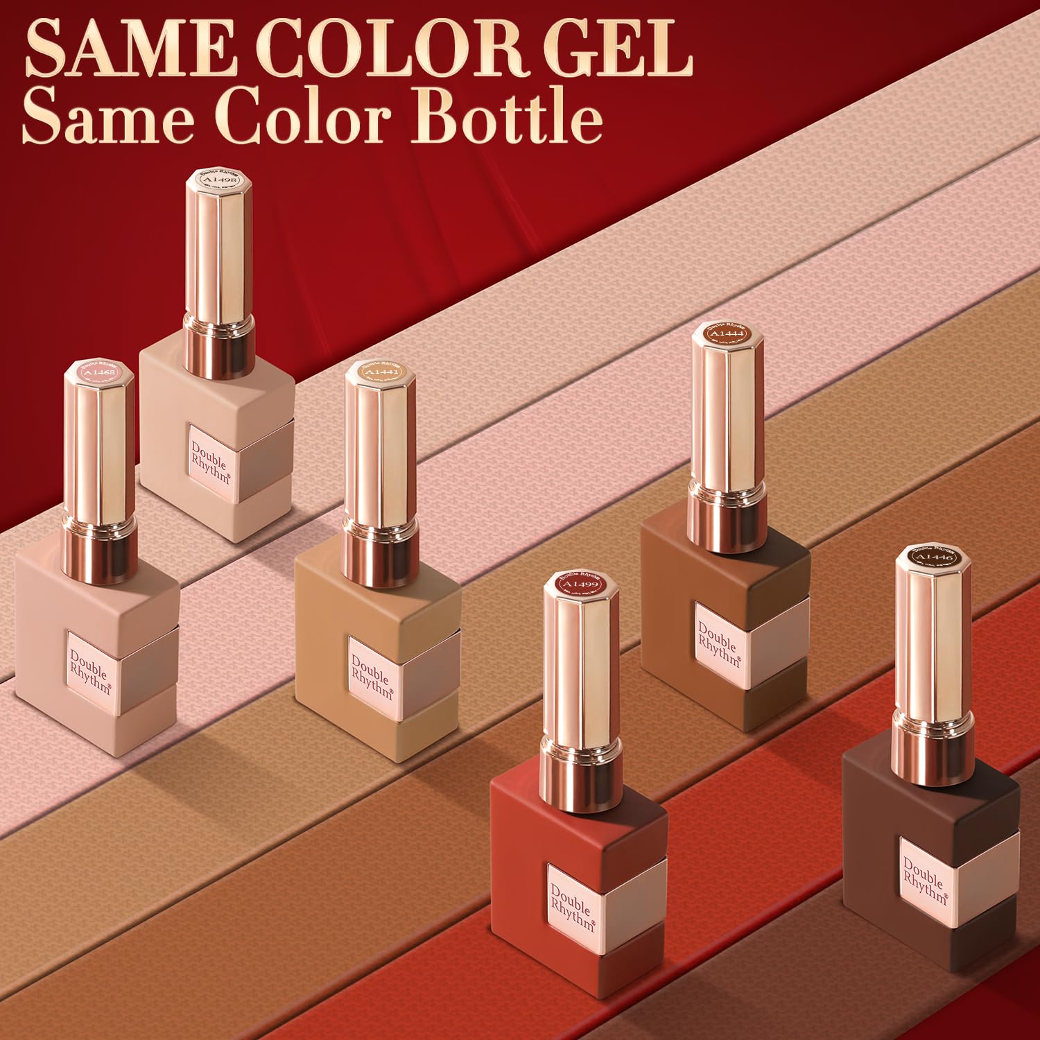 Palette de couleurs Double Rhythm pour créer des designs nail art personnalisés.