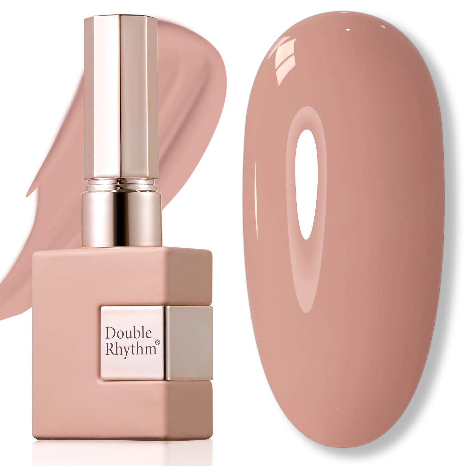 Double Rhythm Skin Nude, botella de 15 ml, color suave para manicura.
