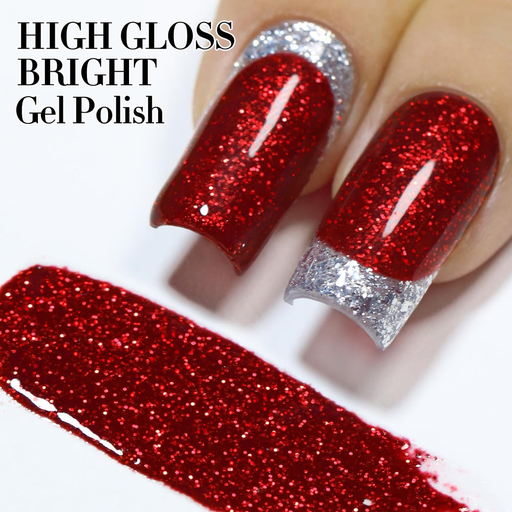 Double Rhythm uñas brillantes para look de salón duradero.