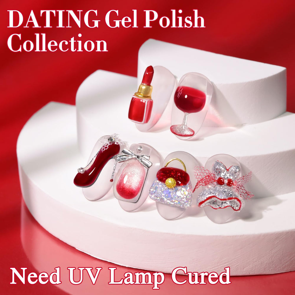 Double Rhythm kit 6 teintes, parfait pour décoration des ongles à domicile.