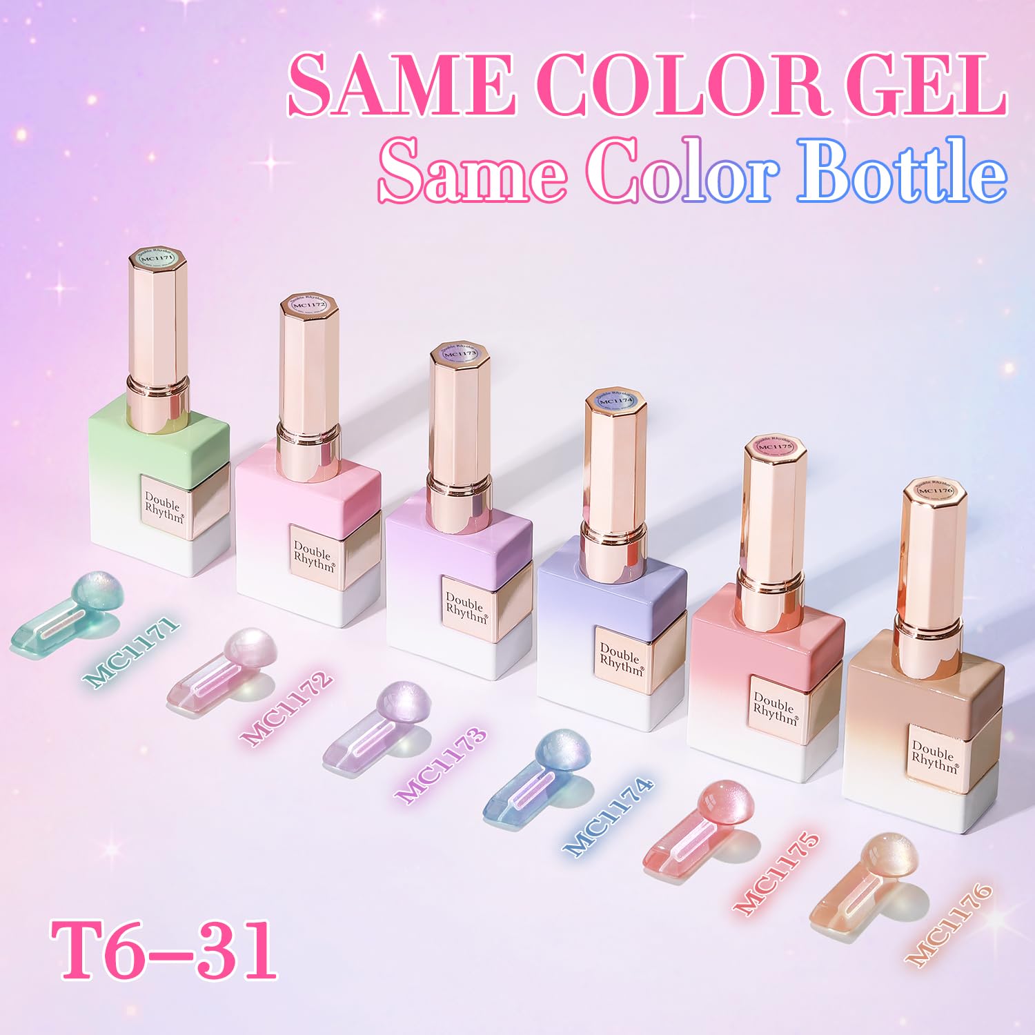 Double Rhythm vernis gel application LED/UV rapide en 60-120 secondes.