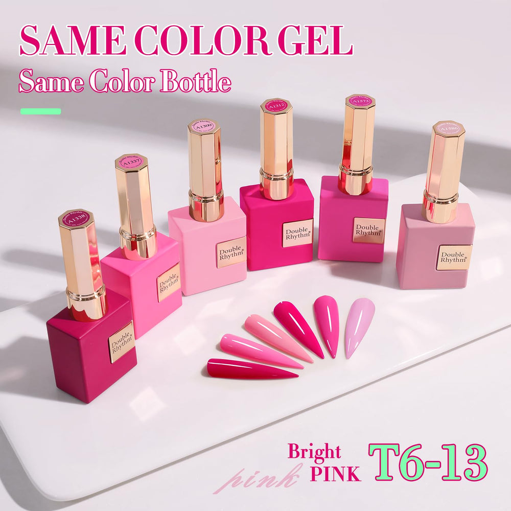 Double Rhythm ensemble vernis gel 6 pièces, kit polyvalent pour création maison.
