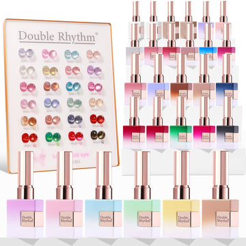 Vernis gel Double Rhythm œil-de-chat 28 pièces, fini magnétique et brillant.