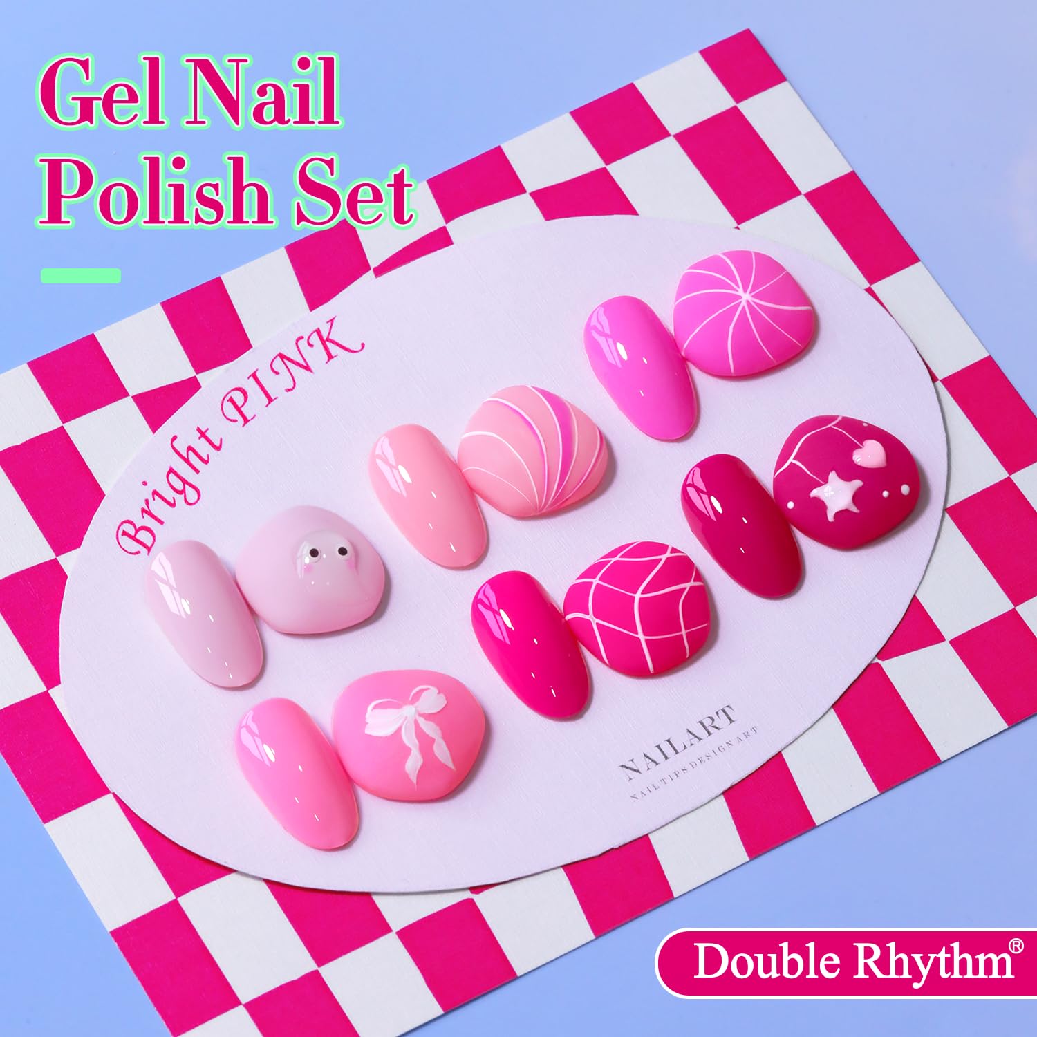 Double Rhythm vernis gel rose poudré, nuance élégante pour un look discret.