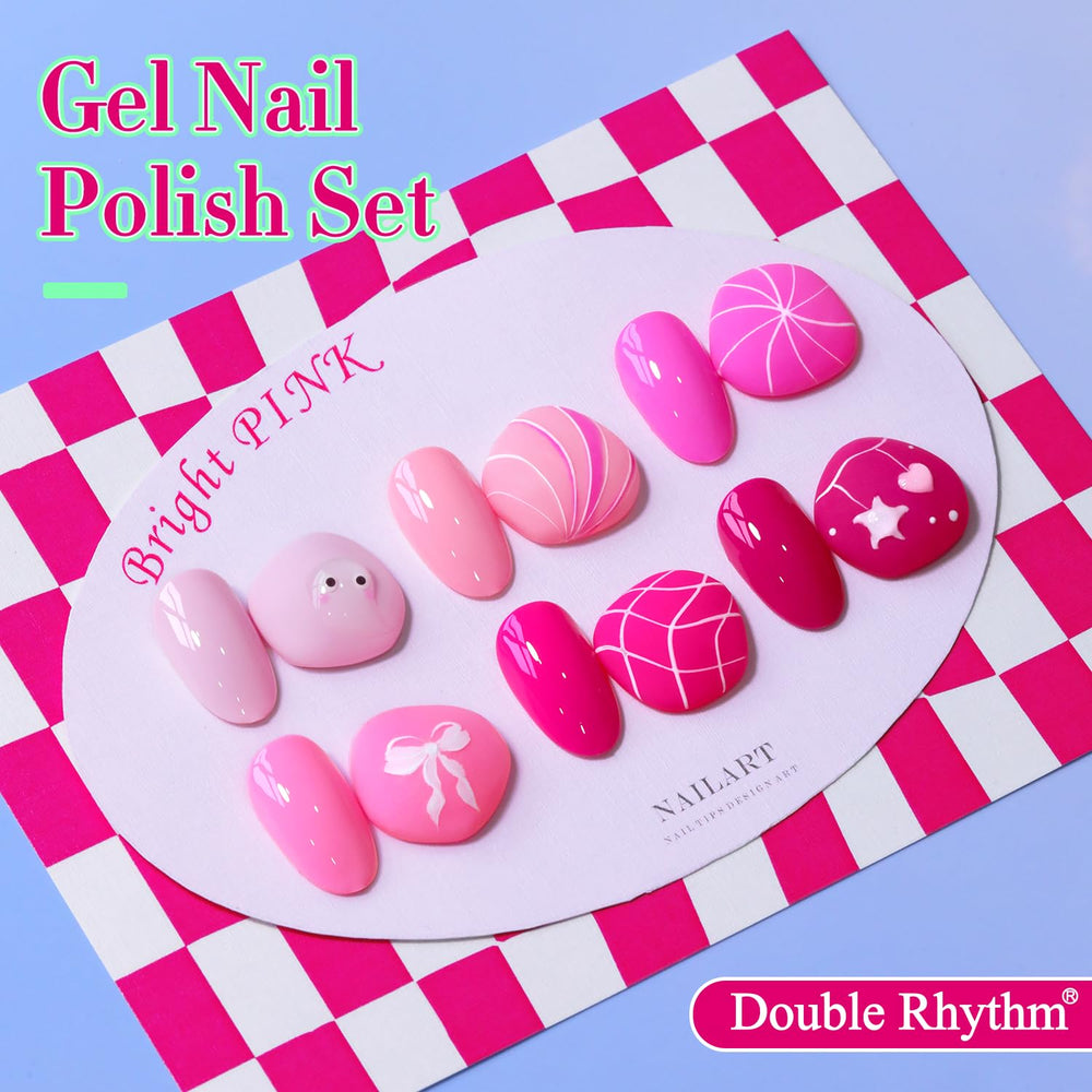 Double Rhythm vernis gel rose poudré, nuance élégante pour un look discret.