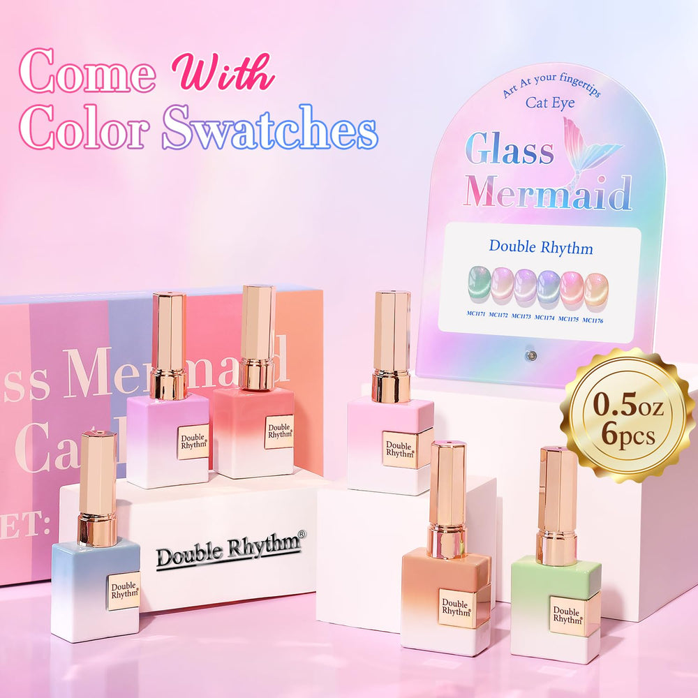Double Rhythm vernis gel rose sirène T6-31, couleur captivante et lumineuse.