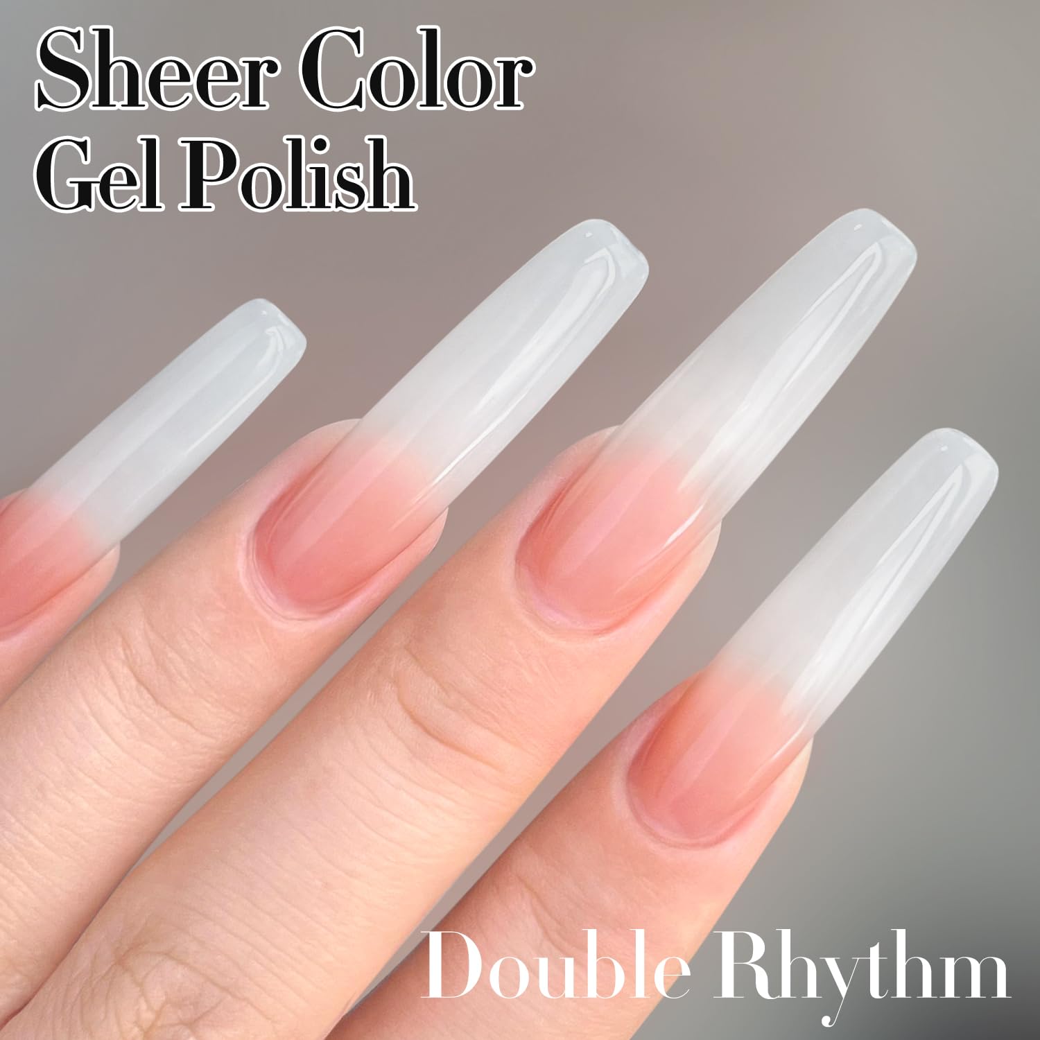 Acabado de alto brillo de Double Rhythm para uñas relucientes.