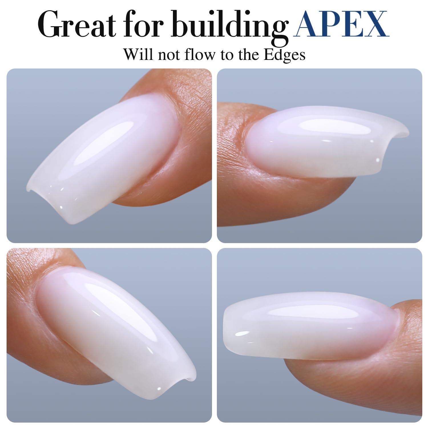 Double Rhythm gel duro para uñas, alta durabilidad y brillo.