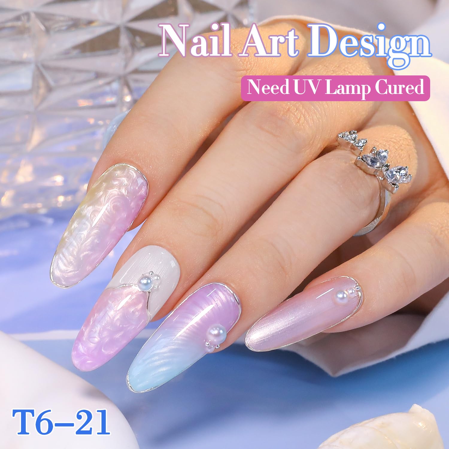 Doublerhythm gel tono azul-verde, ideal para manicure creativa en casa