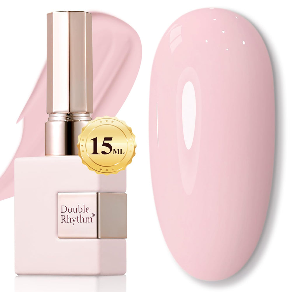 Double Rhythm esmalte gel rosa bebé 15ml, acabado suave y duradero