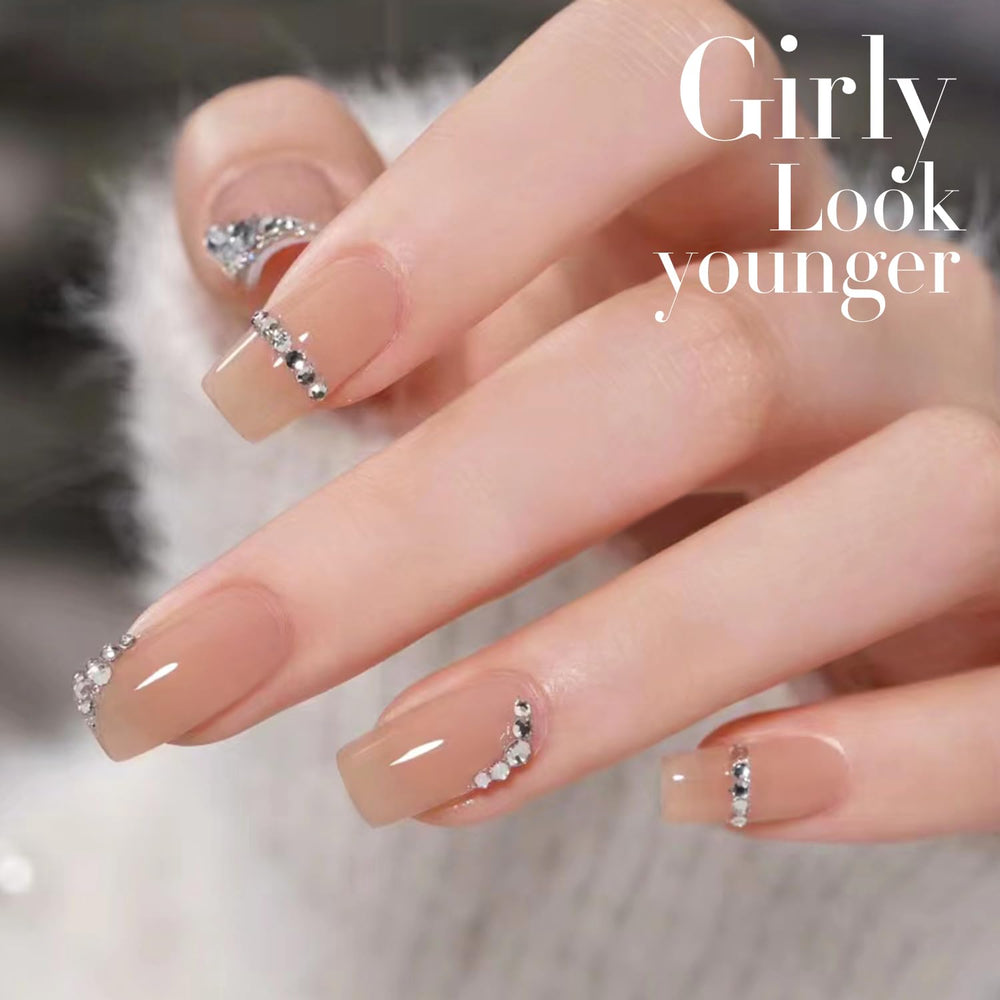 Fórmula saludable de Double Rhythm Jelly Nude con bajo olor para uñas cuidadas.