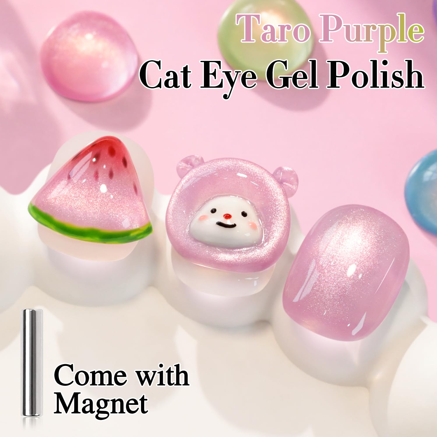 Double Rhythm: magneto para lograr efecto ojo de gato en uñas con holografía.