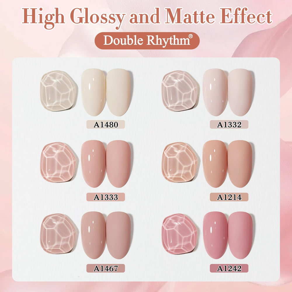 Doublerhythm Vernis Gel application facile, parfaite pour débutants et nail art maison.