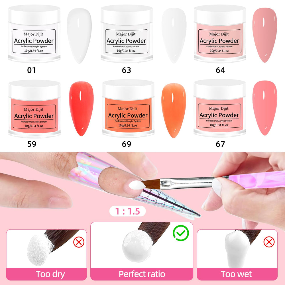 Poudres acryliques DouborQ: choix colorés pour personnaliser vos ongles.