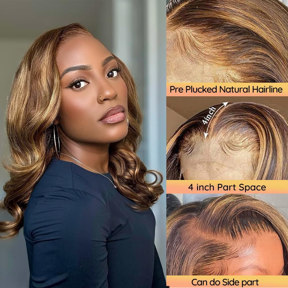 Douyin peluca de cabello humano 4/27 ombré para estilos versátiles
