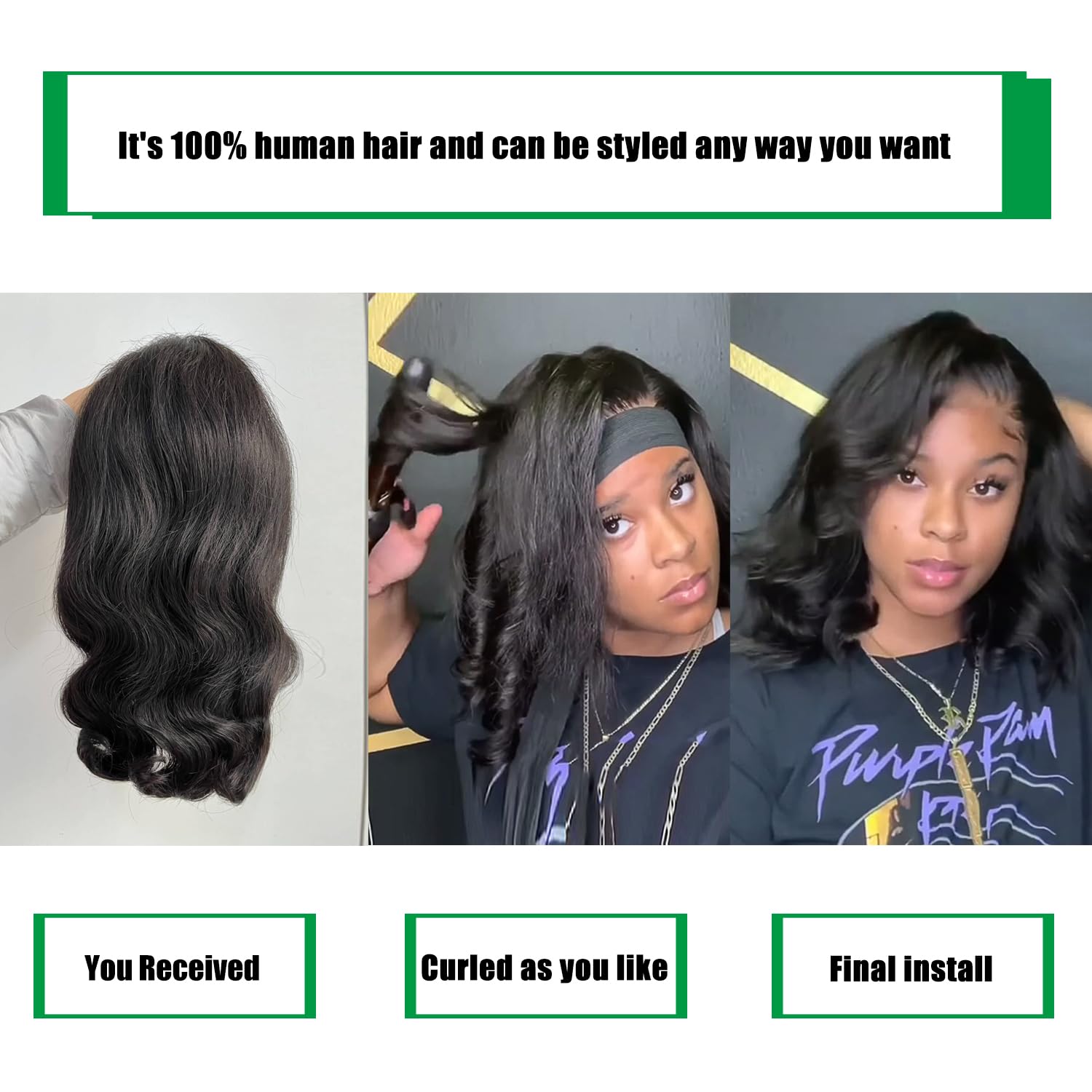 Douyin bob de 16 pulgadas color negro natural para looks diarios