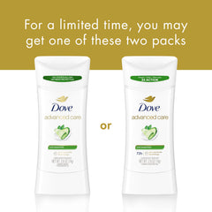 Dove Advanced Care Fragancia Pepino, alivio ligero para la piel tras el afeitado.