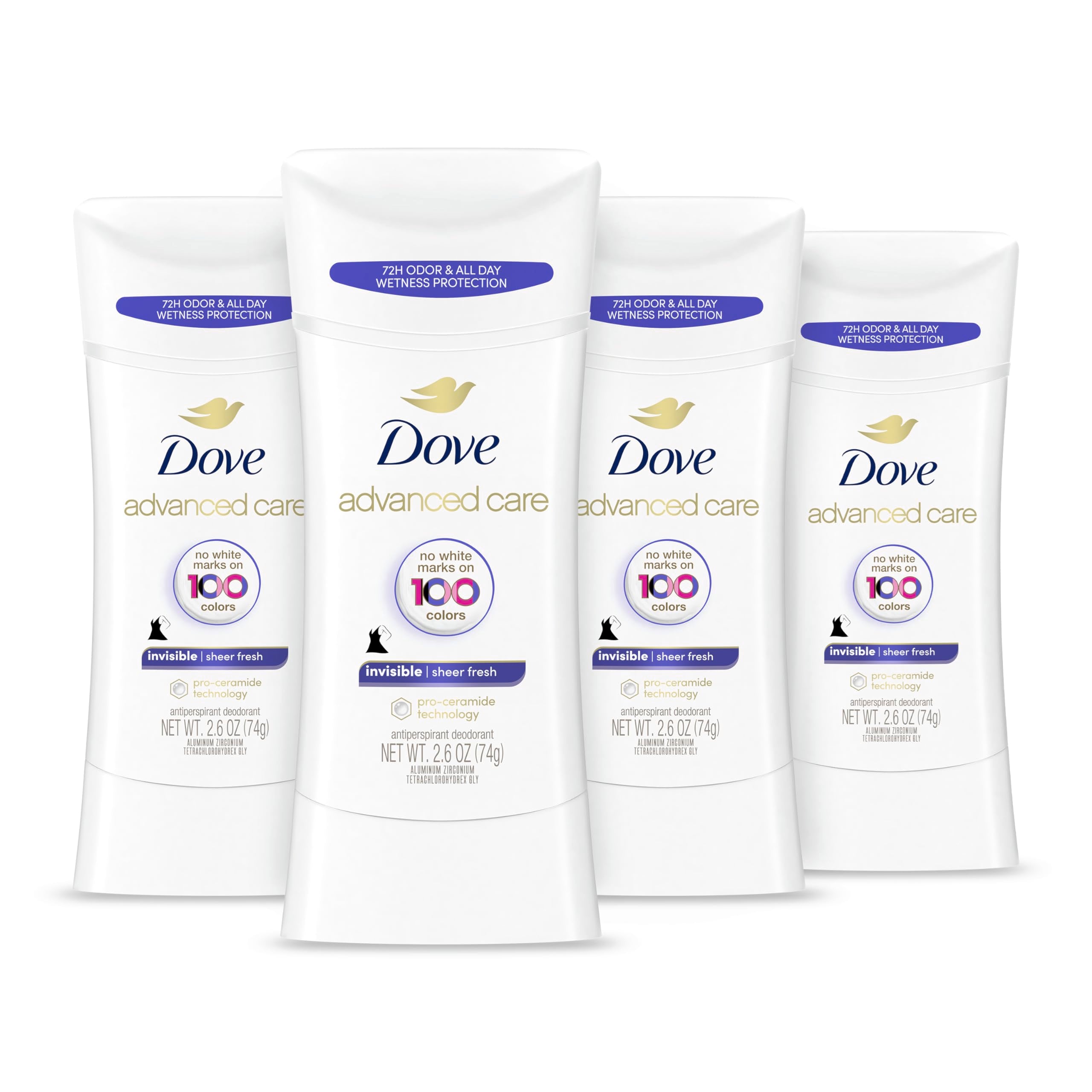 Dove Advanced Care Sheer Fresh: barra desodorante para piel suave y sin manchas.