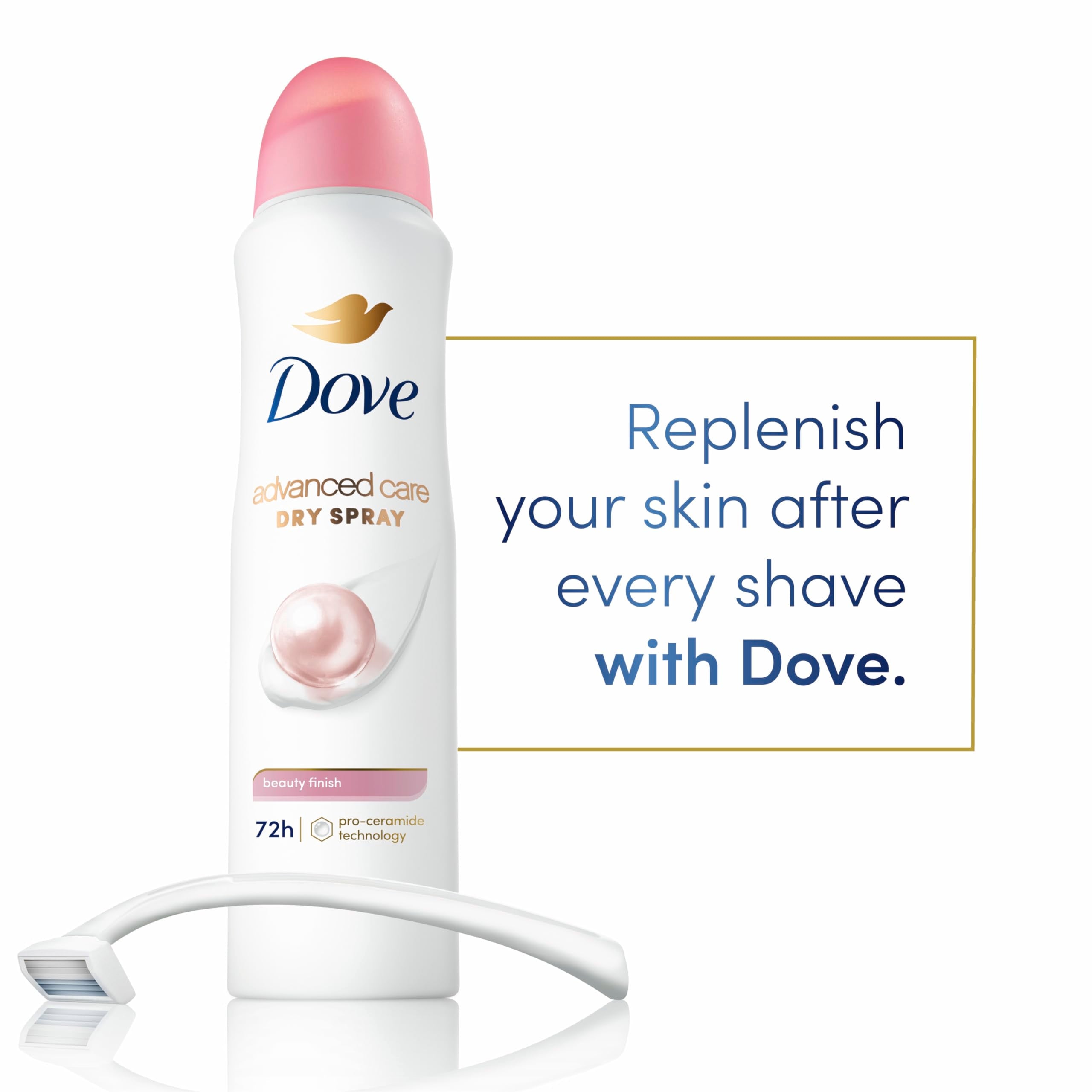 Dove tecnología Pro-Ceramida en spray para apoyar la barrera de la piel