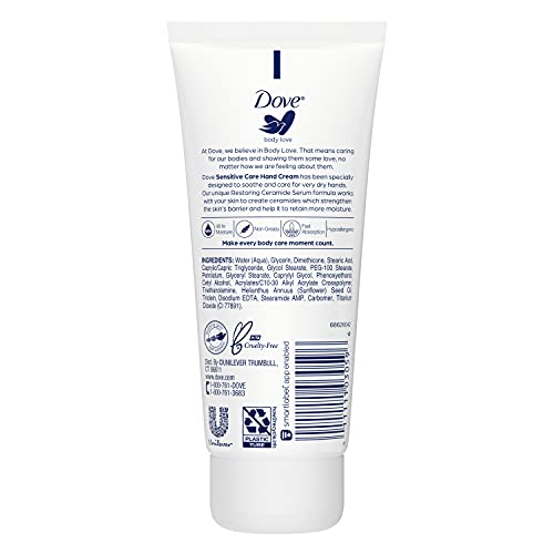 Dove Amor Corporal crema de manos, aplicación diaria para suavizar manos secas