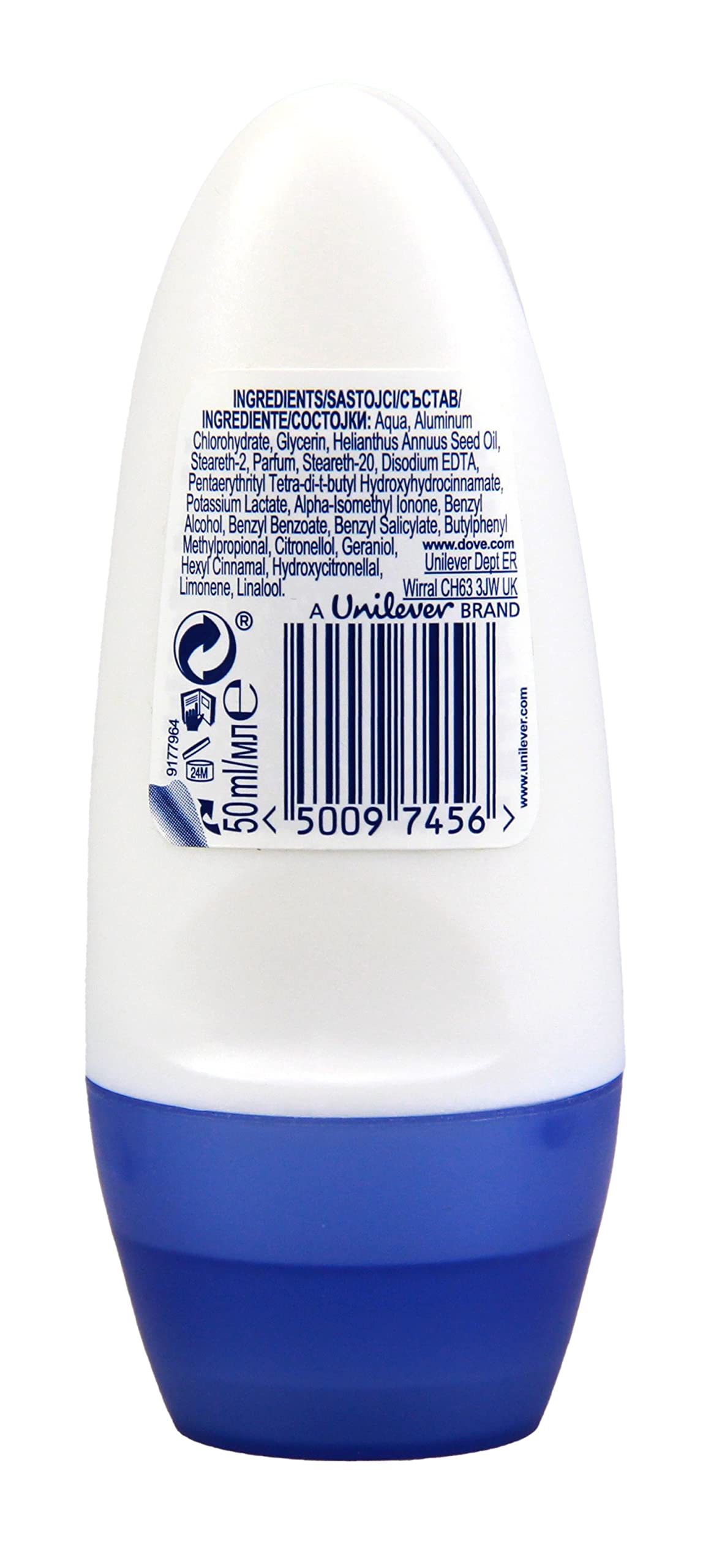 Dove antitranspirante original: aplicador listo para uso diario y frescura duradera