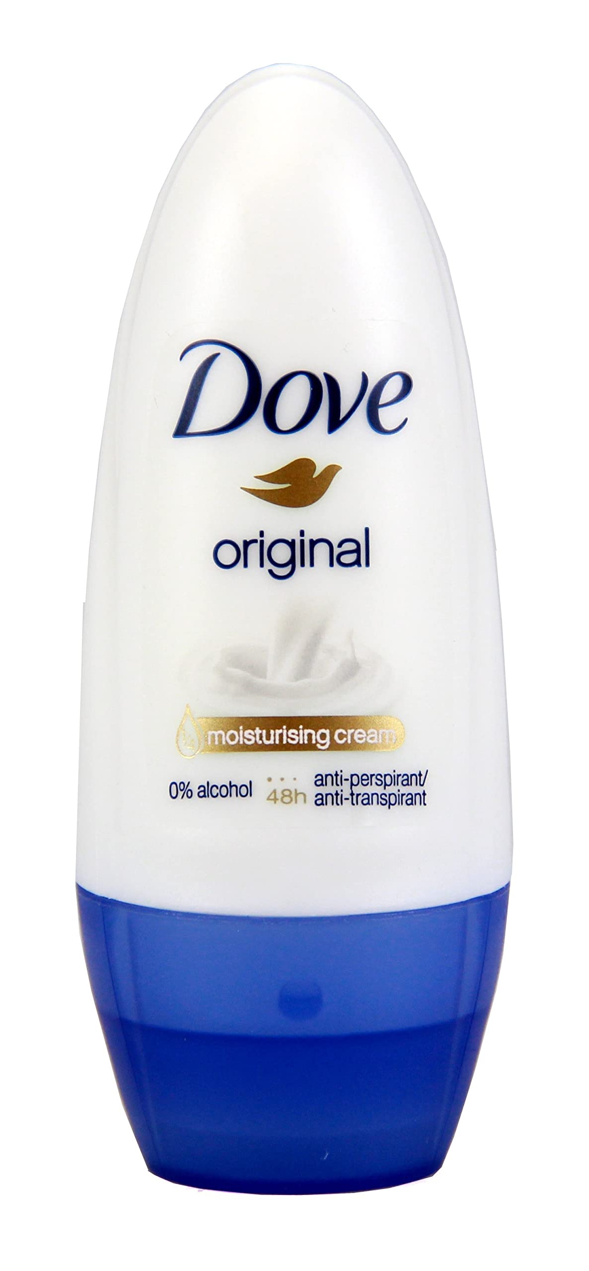 Dove antitranspirante original: botella visible, protección de 48 horas contra el sudor