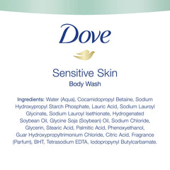 Etiqueta hipoalergenica de Dove, diseño suave para piel sensible.