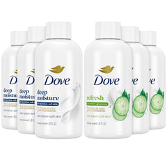 Pack viaje de Dove Baño Corporal con 6 unidades para cuidado diario en movimiento