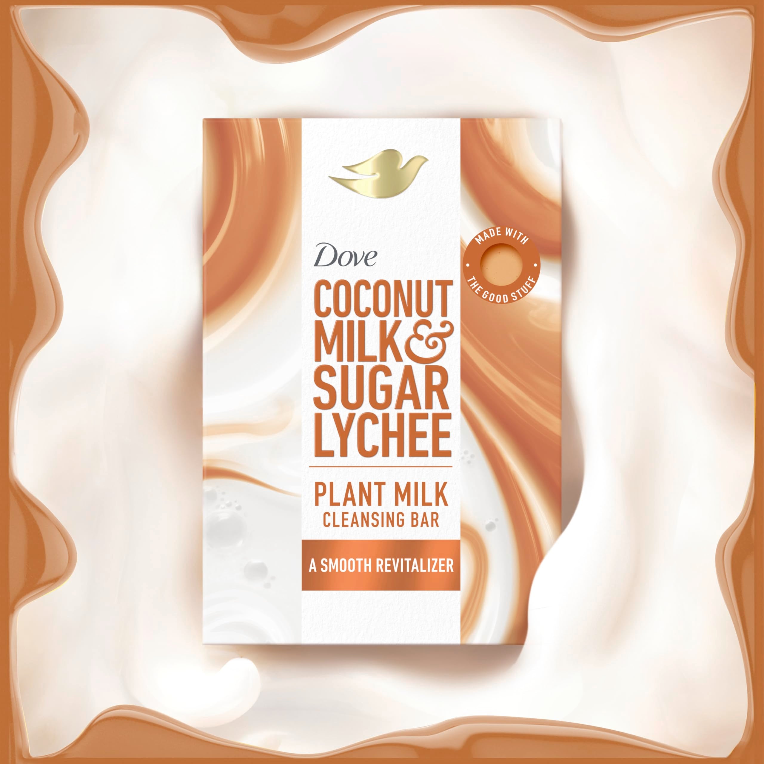 Dove barra aroma coco lychee, experiencia sensorial agradable.