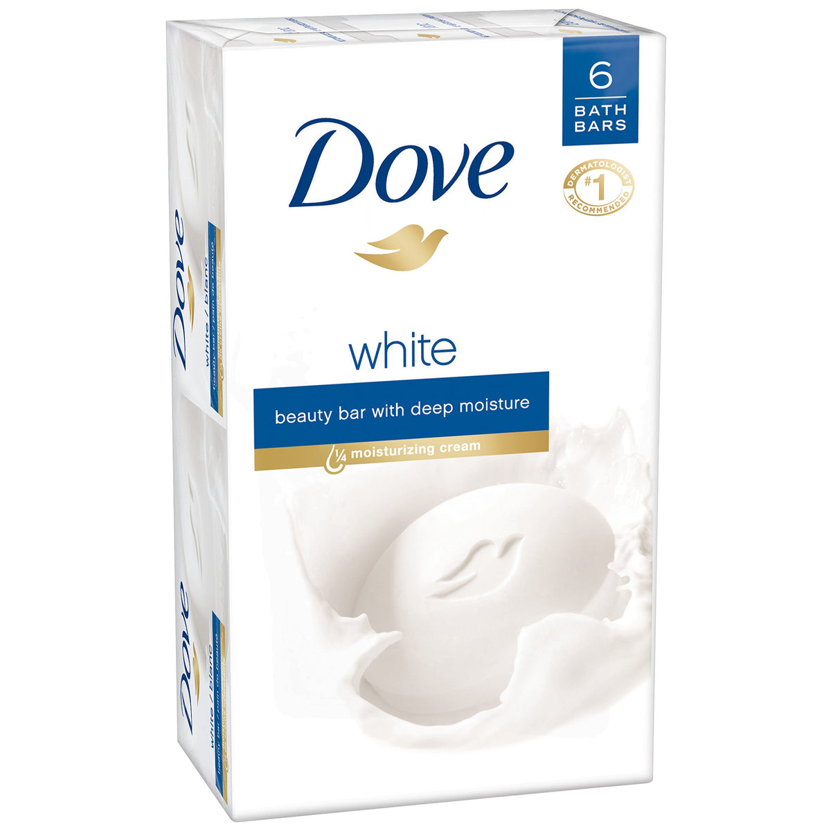 Dove barra de belleza blanca de 4 oz, uso diario para rostro y cuerpo