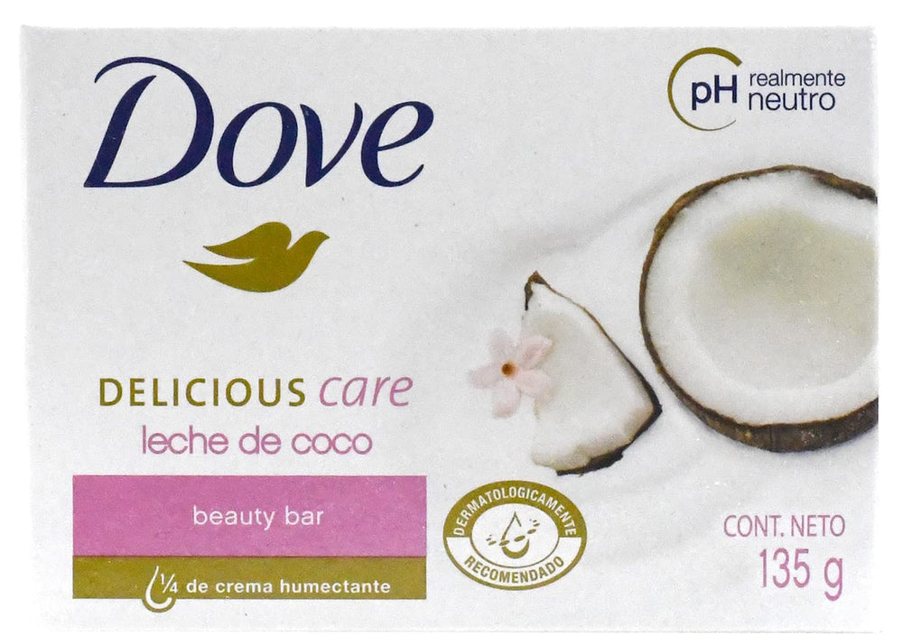 Barra Dove belleza crema hidratante, mantiene la piel nutrida.