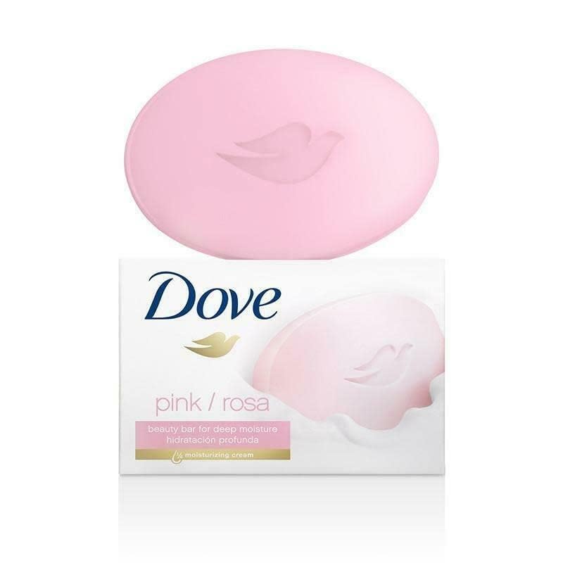 Dove barra rosa belleza para piel suave e hidratada en la rutina diaria.