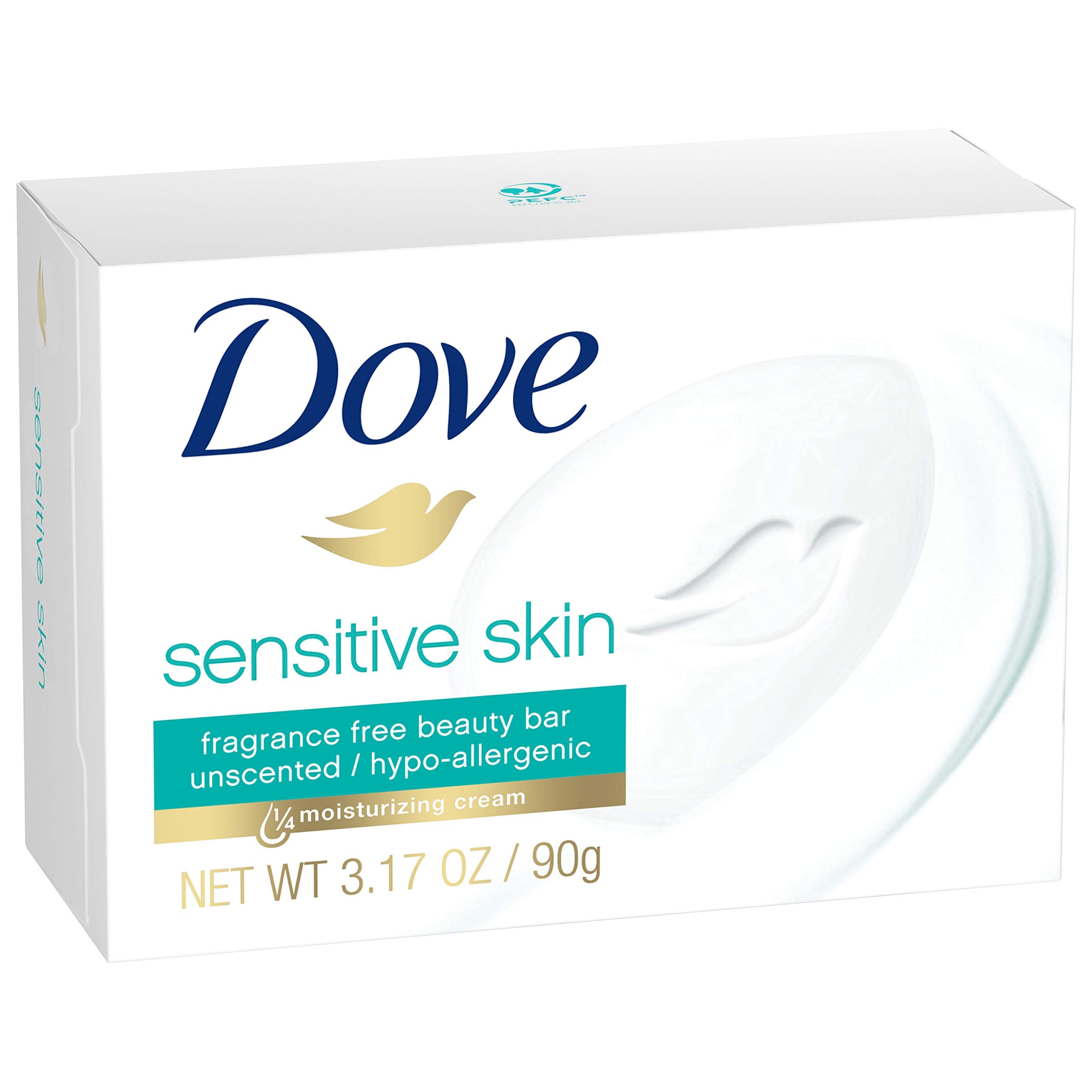 Dove barra para cuerpo y manos, limpieza suave diaria.