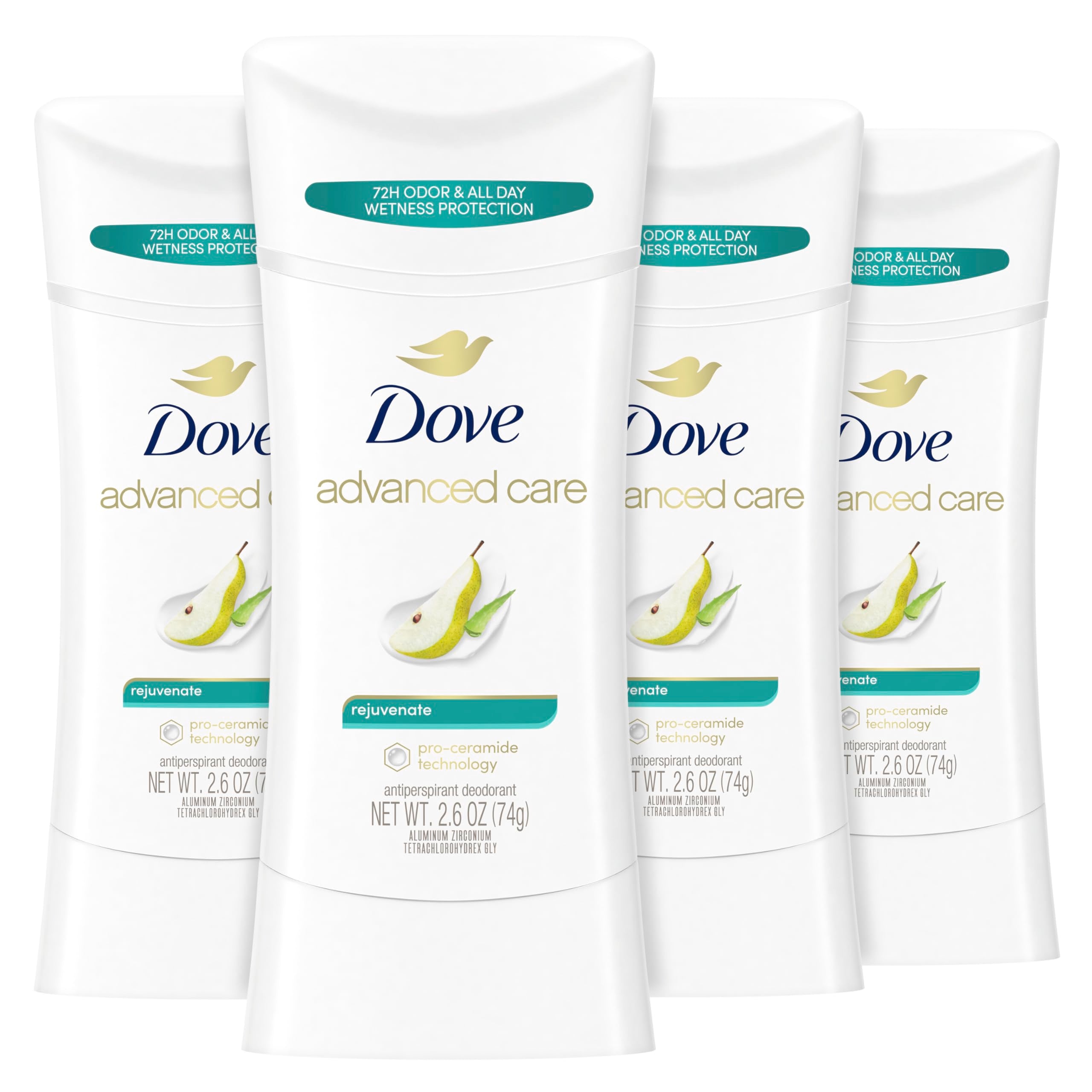 Dove Barra desodorante Cuidado Avanzado Rejuvenación suaviza la piel tras afeitar