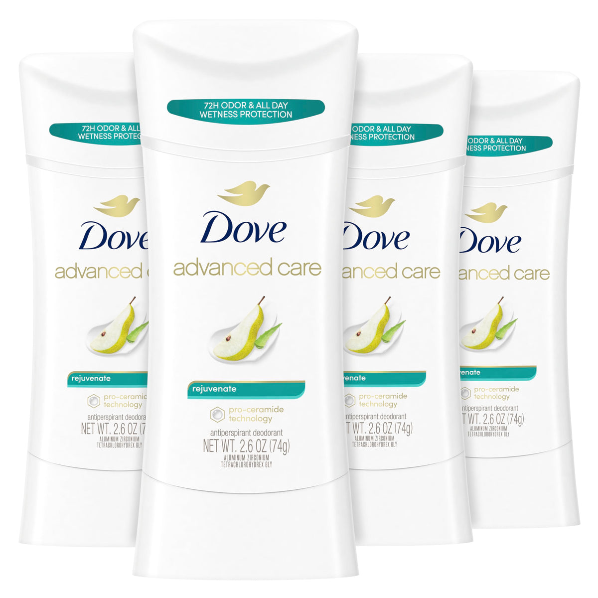 Dove Barra desodorante Cuidado Avanzado Rejuvenación suaviza la piel tras afeitar