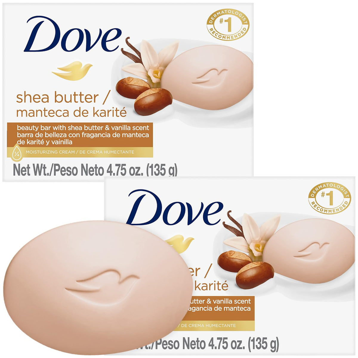 Dove Barra mimos frente al empaque, ideal para hidratación diaria.