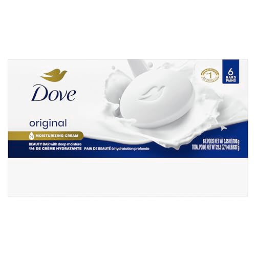Dove Barra Original: crema hidratante 1/4 destacada, ayuda a suavizar la piel.