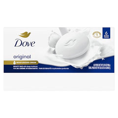 Dove Barra Original: crema hidratante 1/4 destacada, ayuda a suavizar la piel.