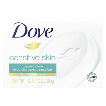 Dove barra piel sensible sin fragancia para uso diario.