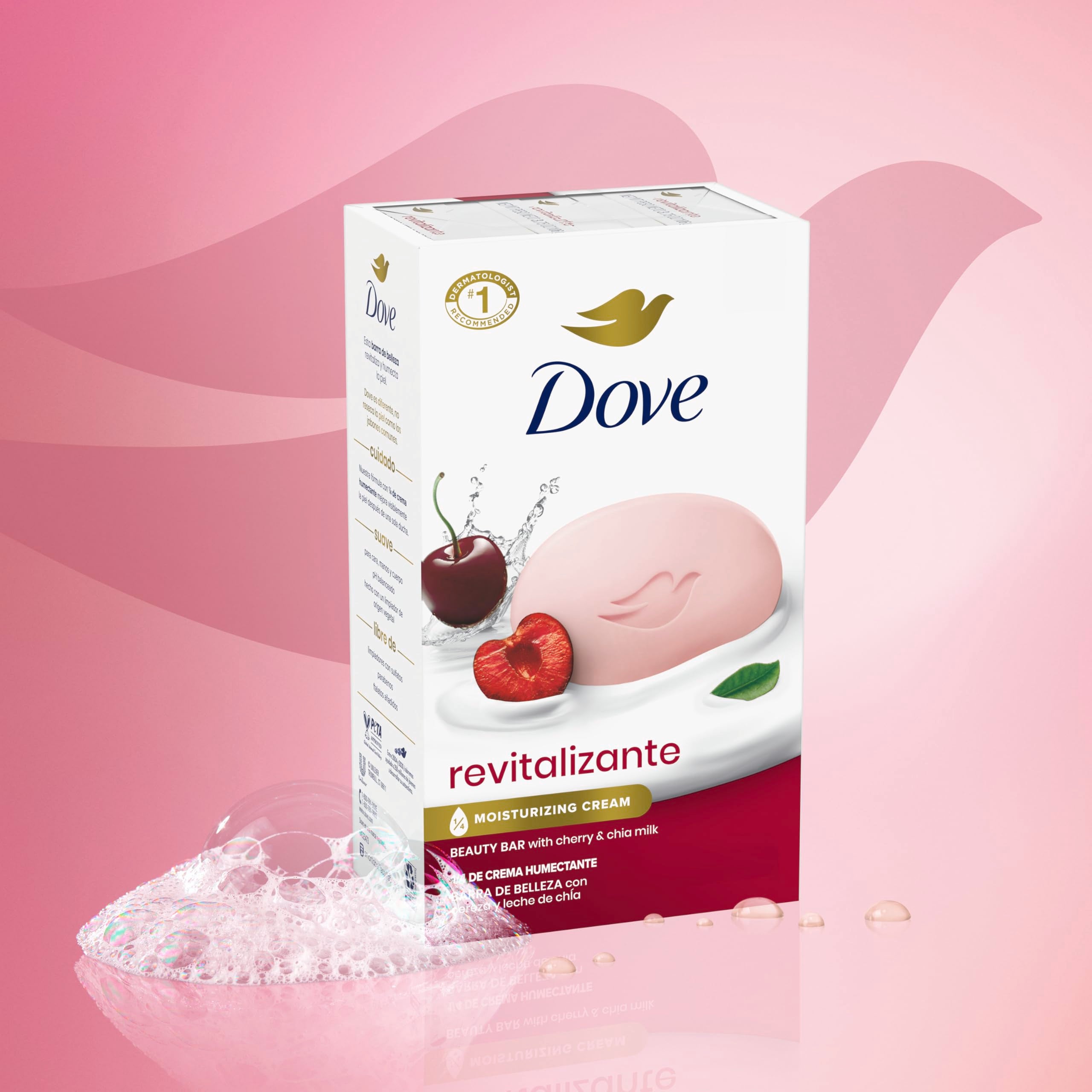 Dove Beauty Bar Cherry and Chia Milk claims no sulfates or parabens.