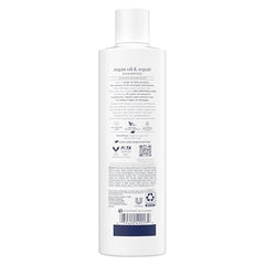 Dove Champú Aceite de Argán y Reparación, cabello fino se fortalece con uso regular