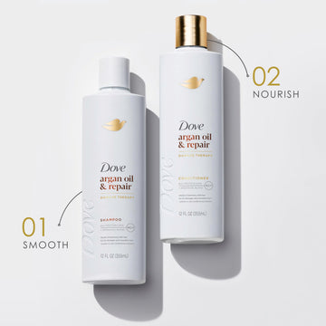 Dove Champú Aceite de Argán y Reparación, ideal para rutina vegana y libre de crueldad