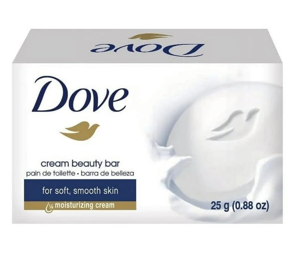 Dove travel-size soap set in a gym bag for quick refresh and travel.