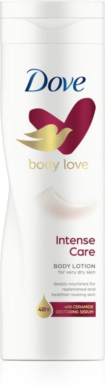Dove crema corporal nutrición intensa de 250 ml en pack de tres para piel seca.