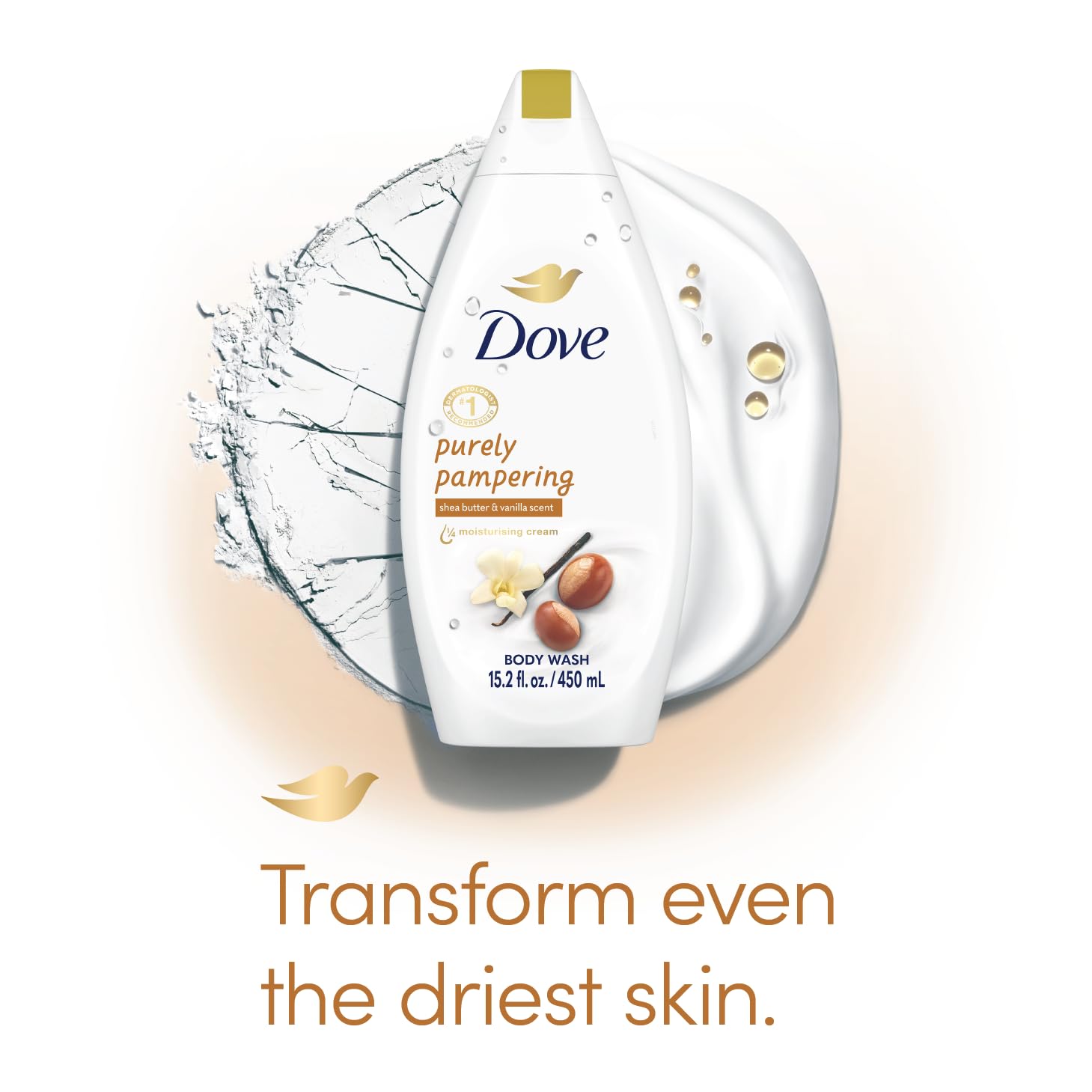 Dove Cuidado diario para piel seca ofrece hidratación y confort.