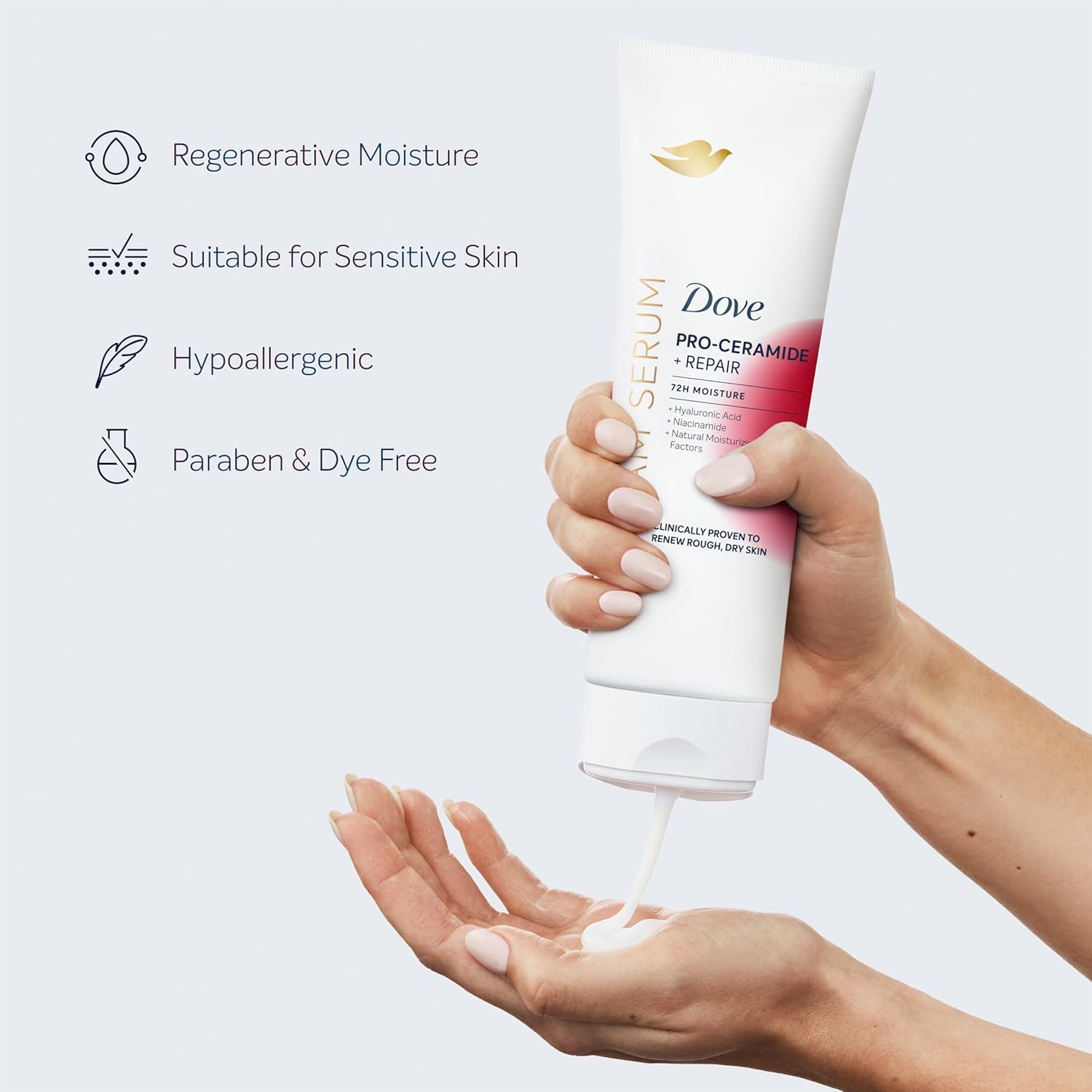 Dove Pro-Ceramide: cuidado para piel sensible.