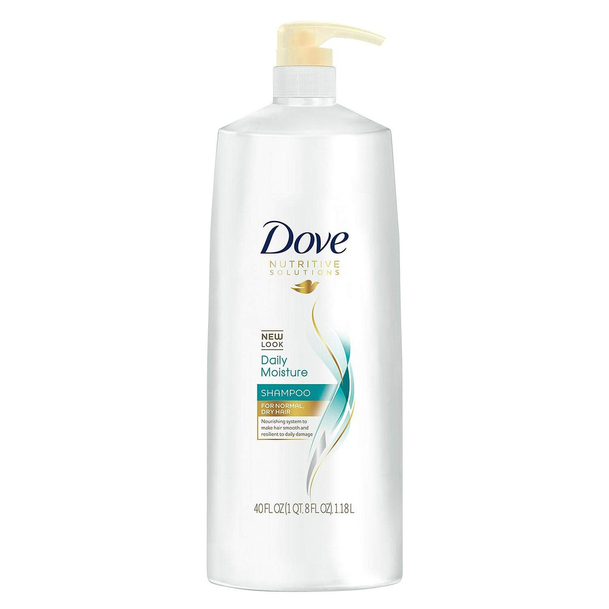 Shampooing Dove Damage Therapy Hydratation Quotidienne, flacon pompe, soin quotidien cheveux abîmés.