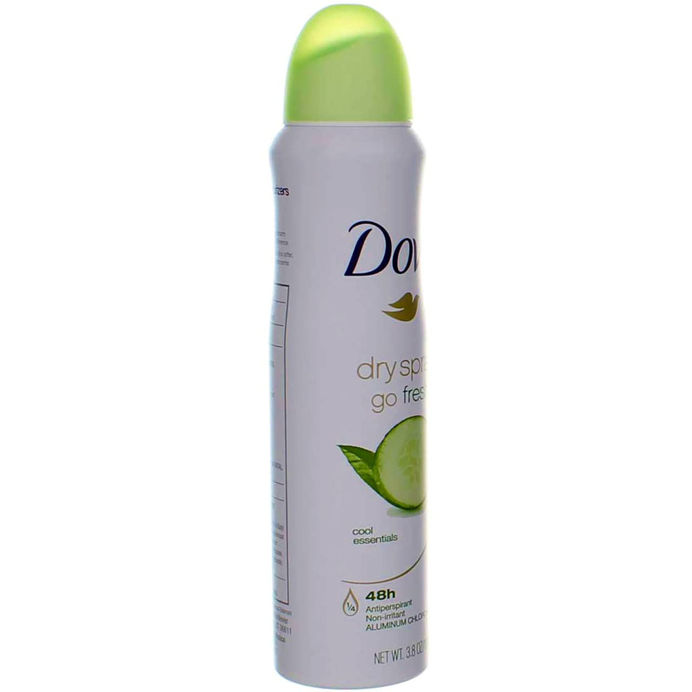 Dove Dry Spray underarm moisturizers close-up for softer skin.