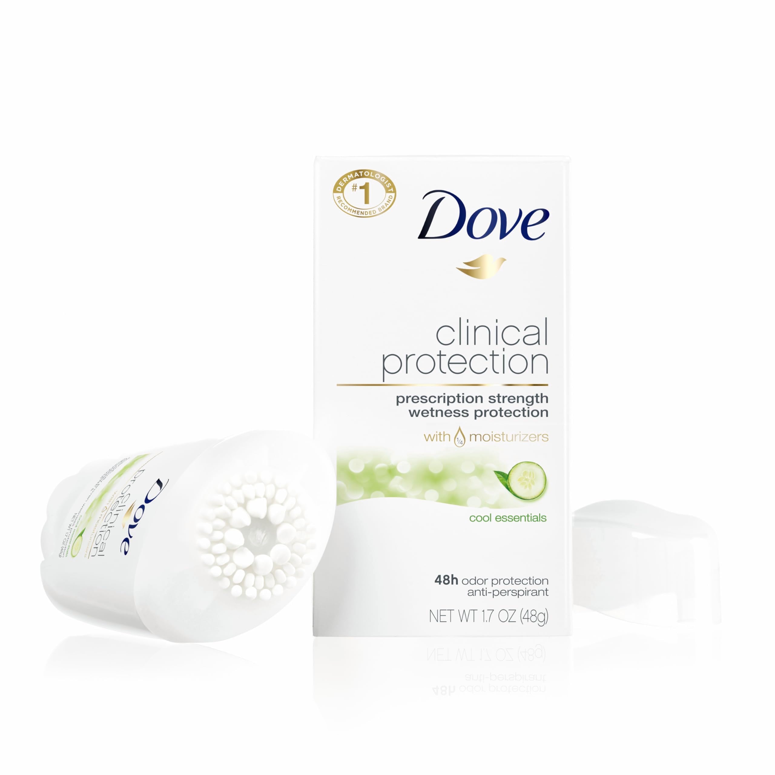 Dove Déodorant Application douce: glisse sans effort.